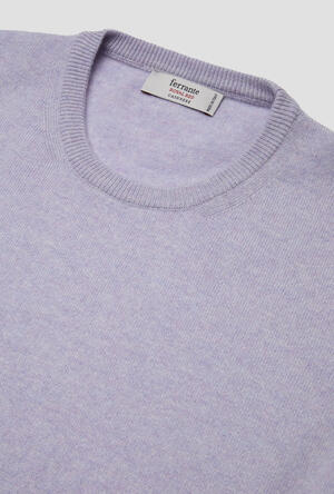 Pure cashmere crew neck ROYAL RED - Ferrante | img vers.300x/